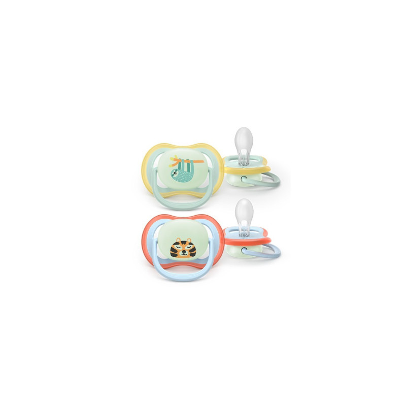 AVENT SCF376/24 Smoczek Ultra Air Night 0-6m leniwiec / tygrys