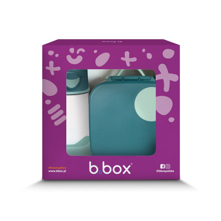 B.BOX 61675 Zestaw sportowa butelka tritanowa 450ml + Mini Lunchbox Emerald Forest