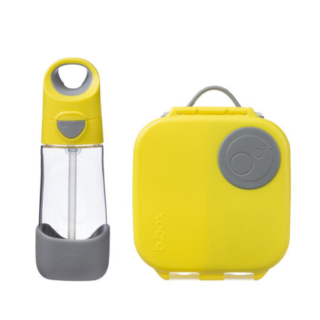 B.BOX 62061 Zestaw Mini Lunchbox + butelka tritanowa ze słomką 450ml Lemon Sherbet