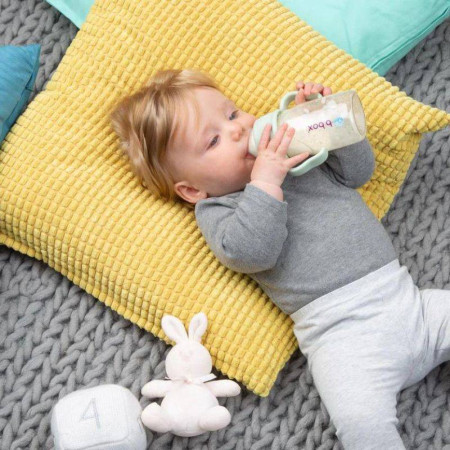 B.BOX BB00750 Butelka ze smoczkiem do karmienia niemowląt wykonana z PPSU 180 ml błękit