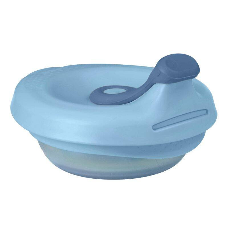B.BOX BB100108 fill+feed Silikonowa miseczka z pokrywką do karmienia błękit