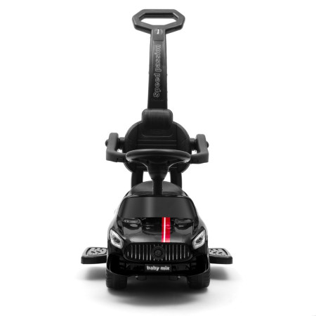 BABY MIX 45828 Dziecięcy jeżdzik z dżwiękiem i rączką RACER czarny