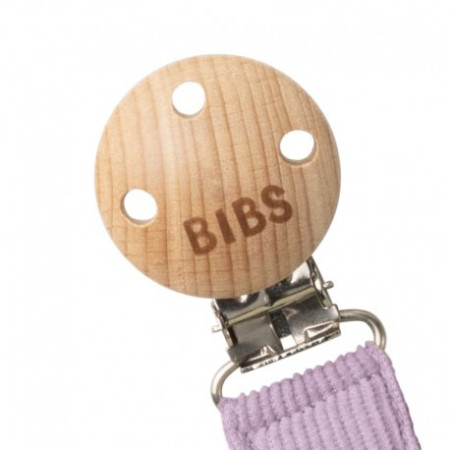 BIBS 9401111 PACIFIER BRAID zawieszka do smoczków 100% GOTS organic cotton Sky/Mauve WYPRZEDAŻ