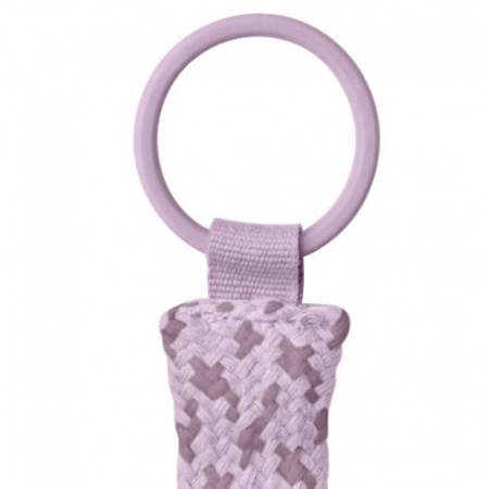 BIBS 9401111 PACIFIER BRAID zawieszka do smoczków 100% GOTS organic cotton Sky/Mauve WYPRZEDAŻ