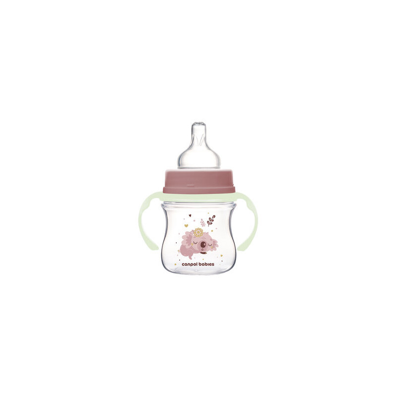 CANPOL 35/236 Butelka antykolkowa 120ml EasyStart Sleepy Koala różowa