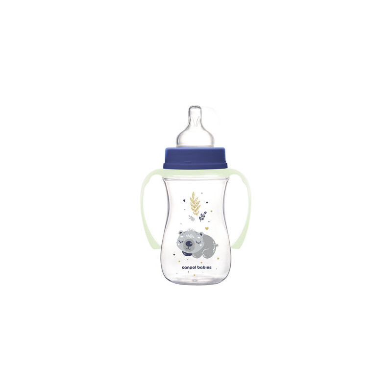 CANPOL 35/237 Butelka antykolkowa 240ml EasyStart Sleepy Koala niebieska