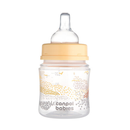 CANPOL 35/242 Butelka antykolkowa EasyStart 120ml MOUNTAINS beige