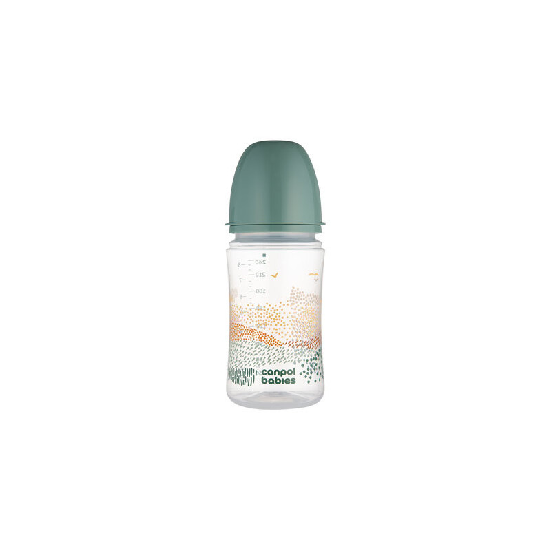 CANPOL 35/243 Butelka antykolkowa EasyStart 240ml MOUNTAINS green