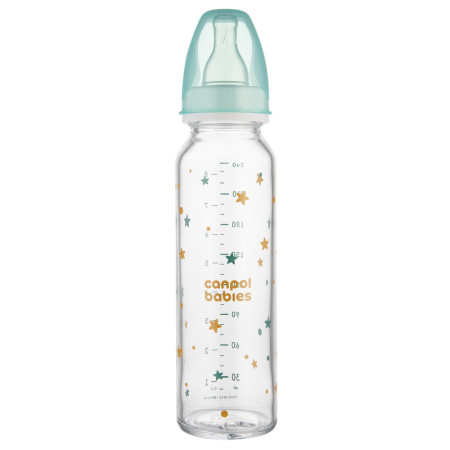 CANPOL 42/201 Butelka szklana 240ml.dekorowana