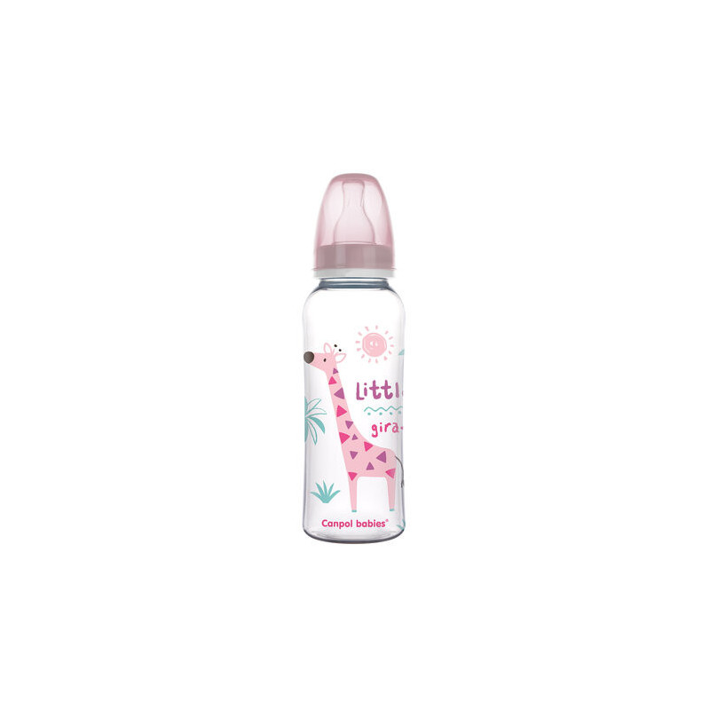 CANPOL 59/200 Butelka wąska 250 ml PP Africa różowa