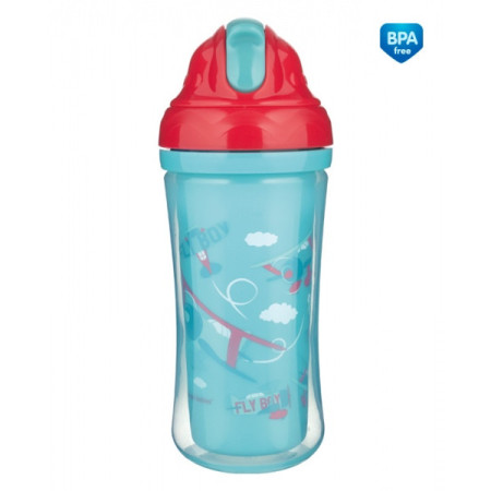 CANPOL 74/052 Bidon ze składaną rurką silikonową 260ml SAMOLOTY*