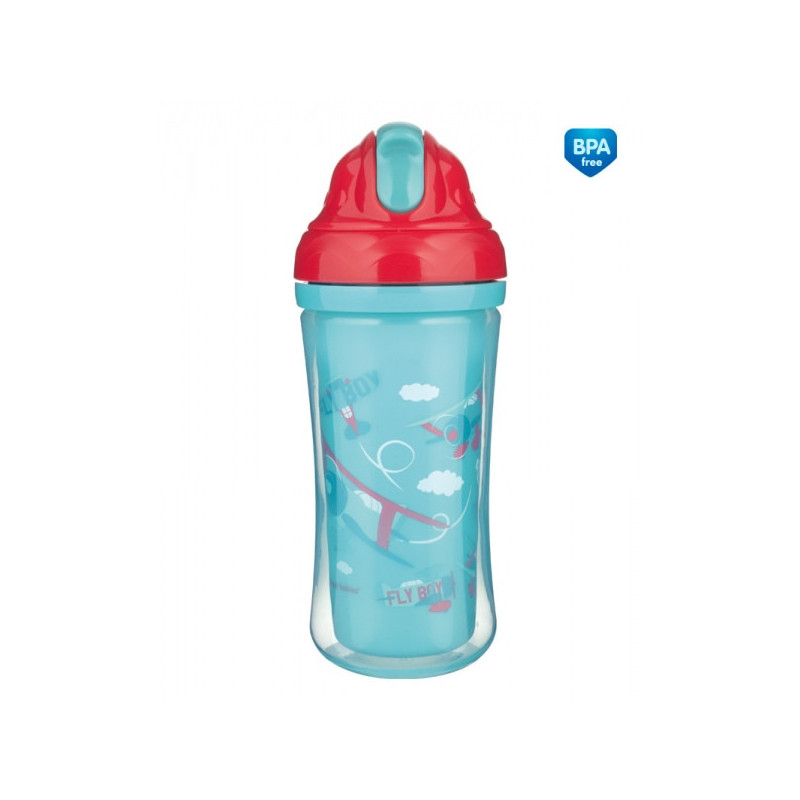 CANPOL 74/052 Bidon ze składaną rurką silikonową 260ml SAMOLOTY*