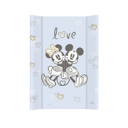 CEBA 203-127-665 Przewijak twardy krótki Comfort 50x70 Disney Minne &Mickey Blue GRATIS pokrowiec na przewijak, składana mata do