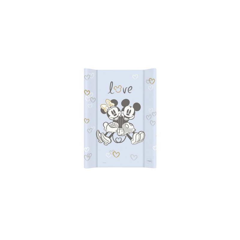 CEBA 203-127-665 Przewijak twardy krótki Comfort 50x70 Disney Minne &Mickey Blue GRATIS pokrowiec na przewijak, składana mata do