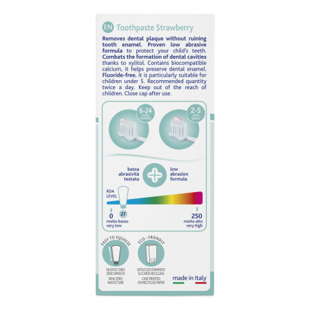 CHICCO 00002321100000 Pasta do zębów bez fluoru truskawkowa 50 ml