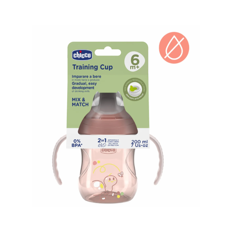 CHICCO 00006921150000 Kubek niekapek z twardym ustnikiem 200 ml 6m+