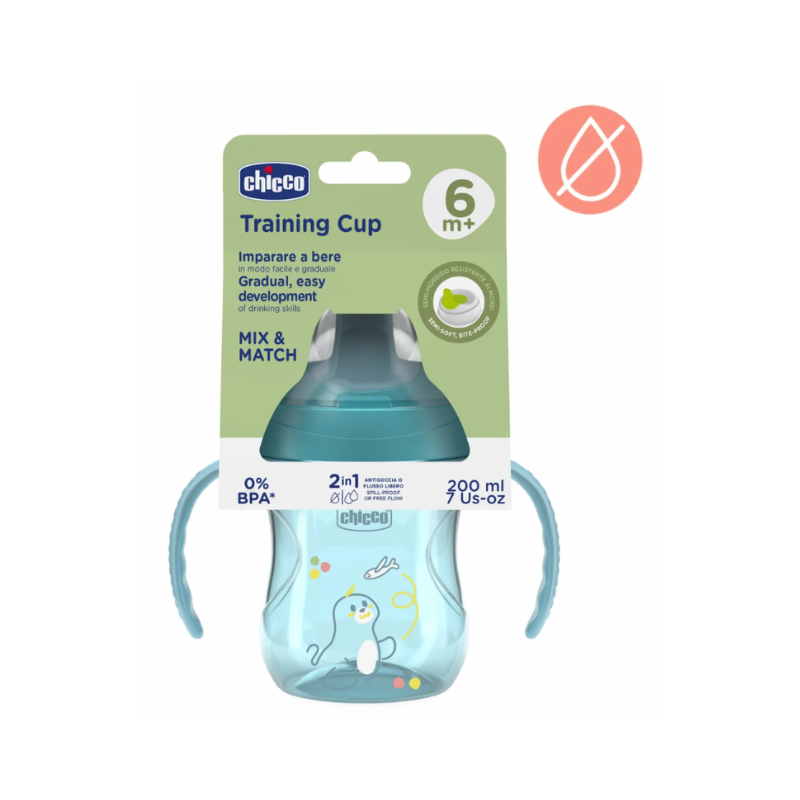 CHICCO 00006921250000 Kubek niekapek z twardym ustnikiem 200 ml 6m+
