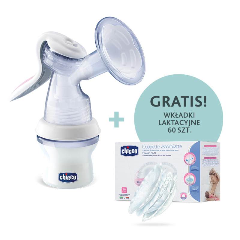 CHICCO 00007989000000 Laktator manualny+wkładki laktacyjne 60szt.