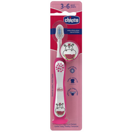 CHICCO 00012083000000 Szczoteczka do mycia zębów Hipcio 3-6l