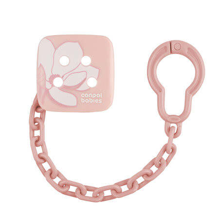 CANPOL 2/440 Łańcuszek do smoczka uspokajającego GOLD pink