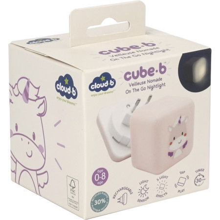 CLOUD B CLTT-1200 Lampka nocna CUBE B-JEDNOROŻEC LILY