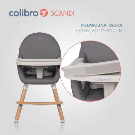 COLIBRO Krzesełko do karmienia SCANDI ONYX