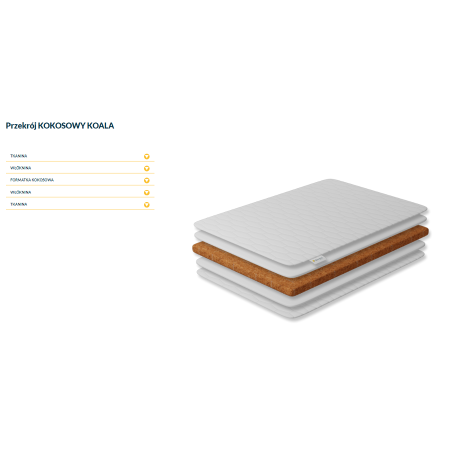 DANPOL Materac kokos 140x70x7 KOALA