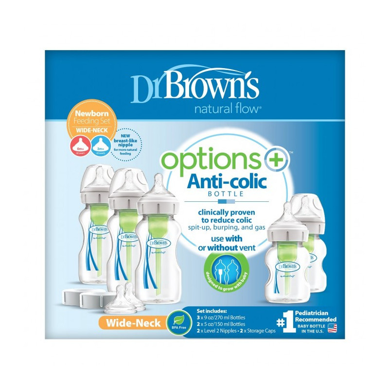 Dr.Browns WB09600 Zestaw do karmienia szeroka szyjka OPTIONS PLUS DUŻY