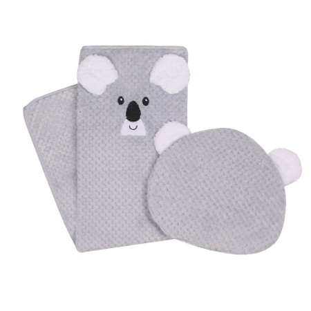 DUET BABY 693 Kocyk SOFT ANIMALS haft z poduszką 80x90