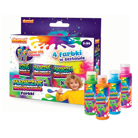 DUMEL DD 30619 Magiczne malowanie 4 x 60ml farbki