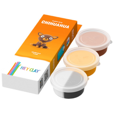 HEY CLAY HCL30111CEE Figurka Puchate zwierzaki Chihuahua 3 pak