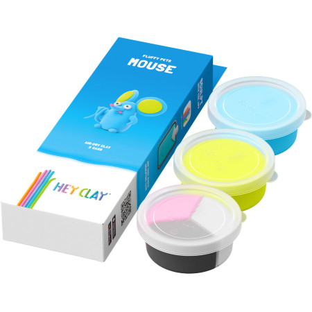 HEY CLAY HCL30116CEE Figurka Puchate zwierzaki Mysz 3 pak