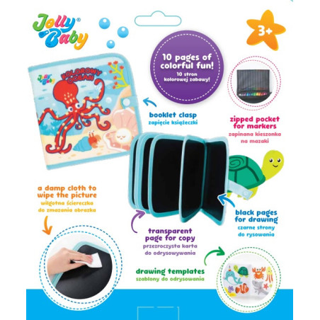 JOLLYBABY JB 82602 Książeczka do rysowania kolorowy ocean