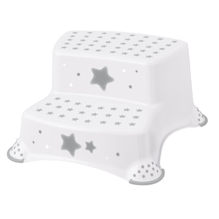 KEEEPER 10031 IGOR STARS Podest dwustopniowy antypoślizgowy kosmiczny biały