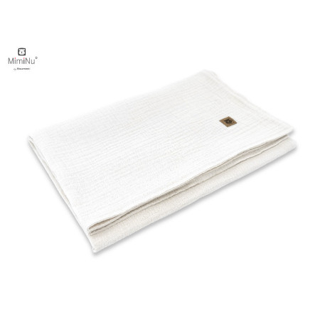KIECZMERSKI Kocyk 75x100 cm MUŚLIN bawełna 100% śmietanka