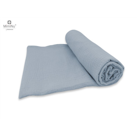 KIECZMERSKI Pielucha - otulacz 120x120 MUŚLIN bawełna 100% jeans