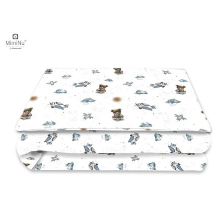 KIECZMERSKI Pościel C-2 100x135 cm MIMINU DESIGN Misie błękit bawełna 100%
