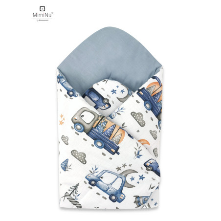 KIECZMERSKI Rożek standard 75x75 cm MIMINU DESIGN Samochodziki niebieskie bawełna 100%