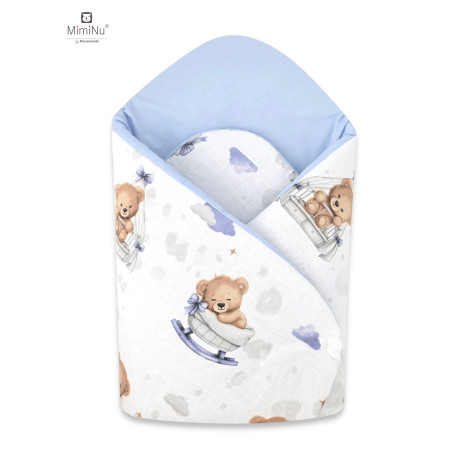 KIECZMERSKI Rożek usztywniony 75x75 cm MIMINU DESIGN Misiowe Sny błękit bawełna 100%