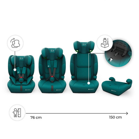 KINDERKRAFT Fotelik samochodowy COMFORT UP 2 PLUS i-Size green