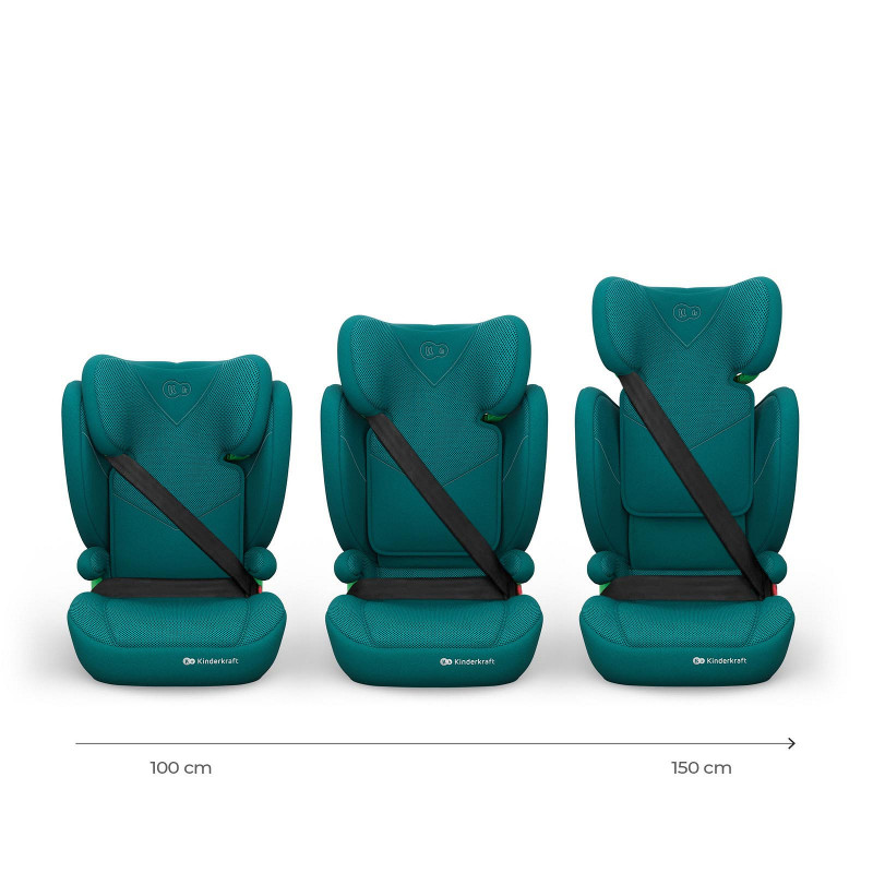 KINDERKRAFT Fotelik samochodowy JUNIOR FIX 2 PLUS i-Size green