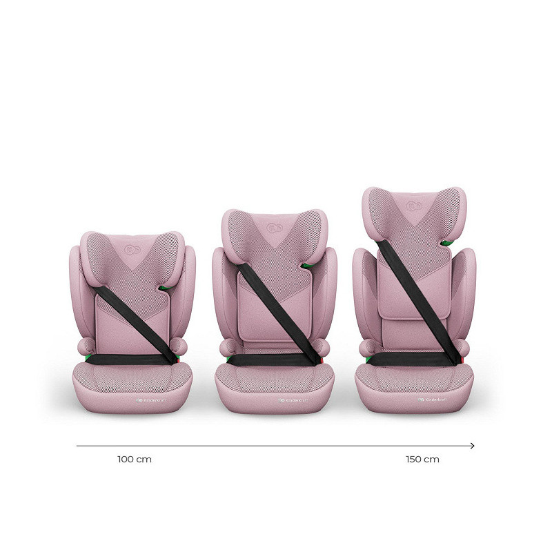 KINDERKRAFT Fotelik samochodowy JUNIOR FIX 2 PLUS i-Size pink