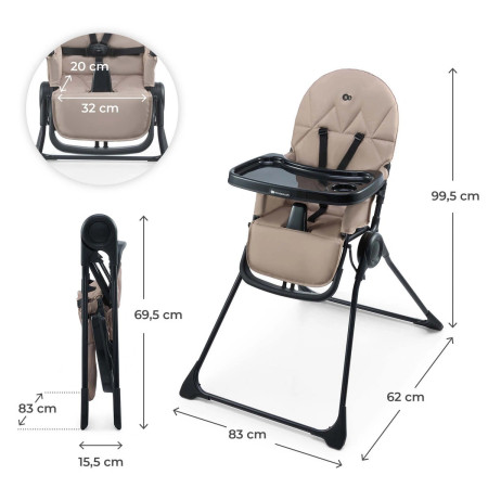 KINDERKRAFT Krzesełko do karmienia BINCI beige
