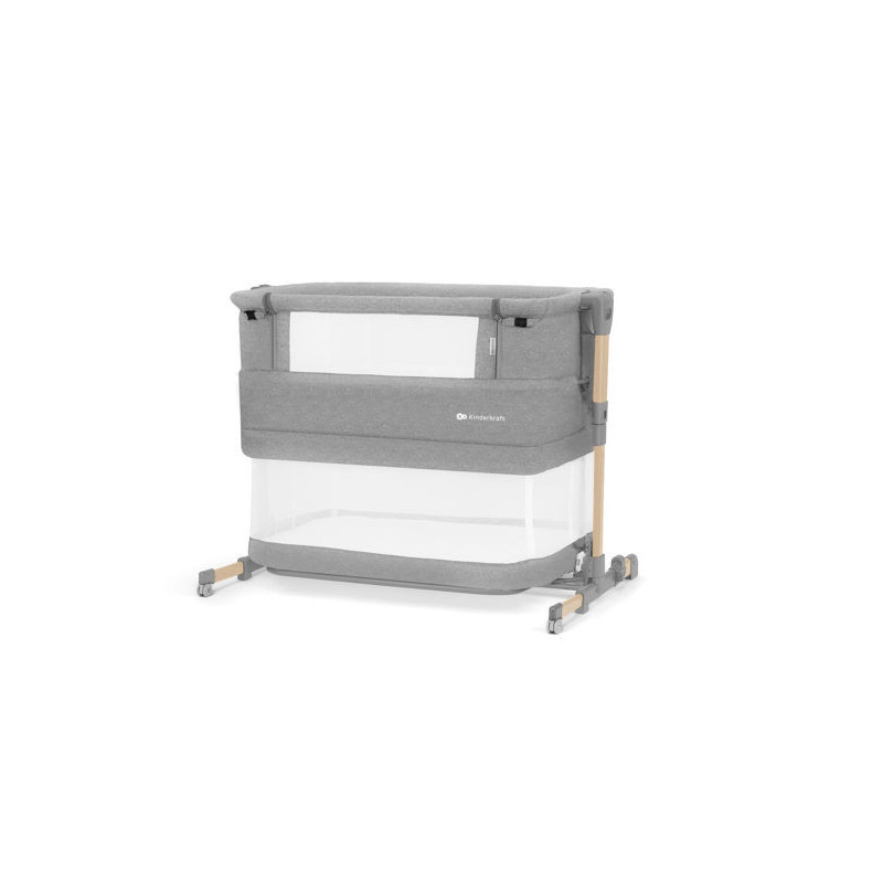 KINDERKRAFT Łóżeczko dostawne Neste Grow Light Grey Full Wood