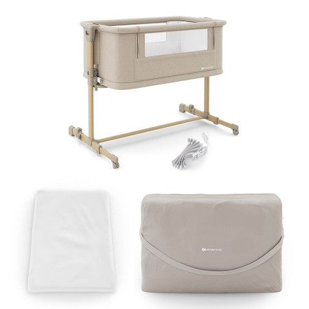 KINDERKRAFT Łóżeczko dostawne NESTEE GROW 2 beige wood