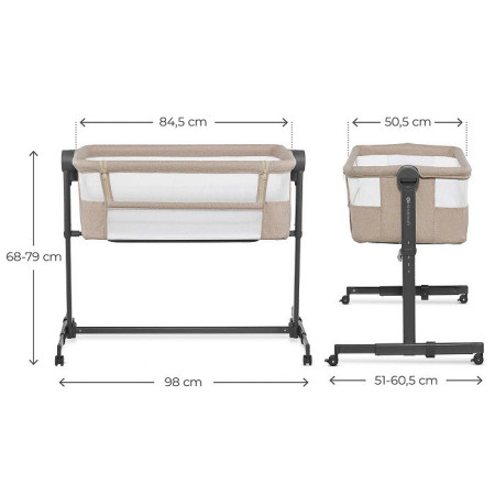 KINDERKRAFT Łóżeczko dostawne Nestee Up beige