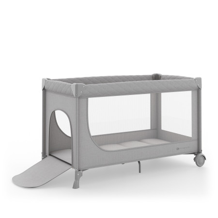 KINDERKRAFT Łóżeczko turystyczne LEODY UP grey with accessories