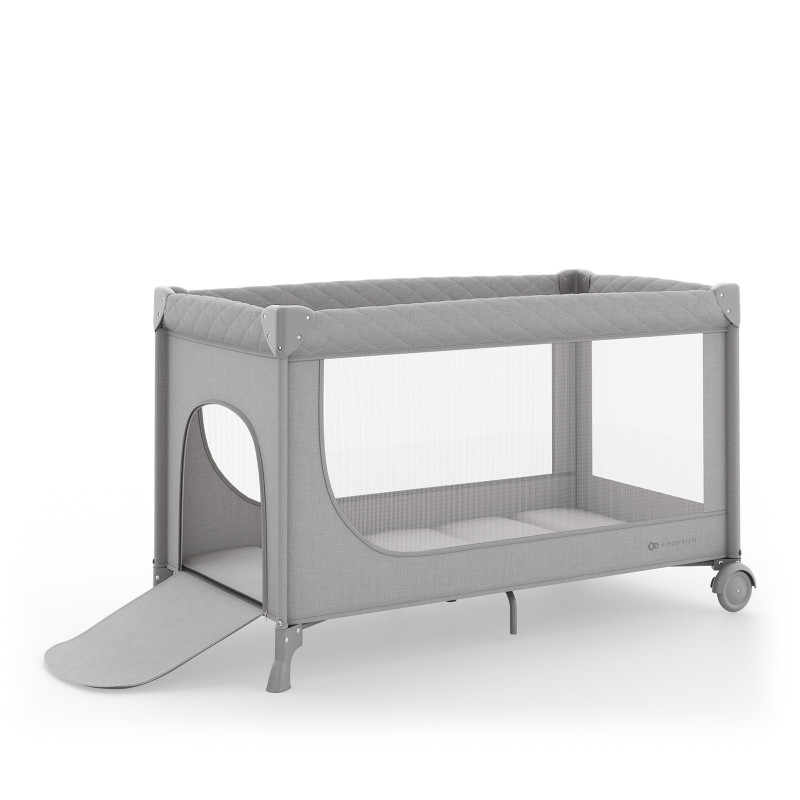 KINDERKRAFT Łóżeczko turystyczne LEODY UP grey with accessories
