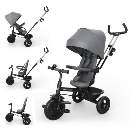 KINDERKRAFT Rowerek trójkołowy ASTON 2 PLUS Grey