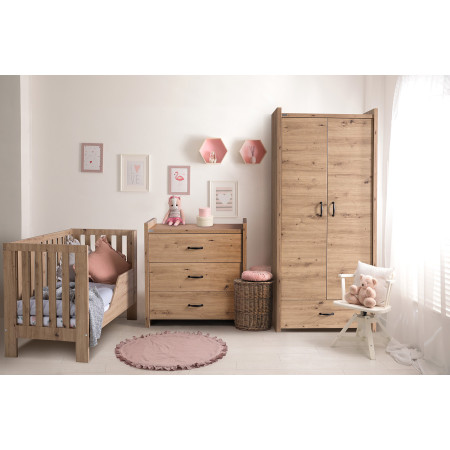 KLUPŚ Łóżeczko AMELIA II dąb 120x60